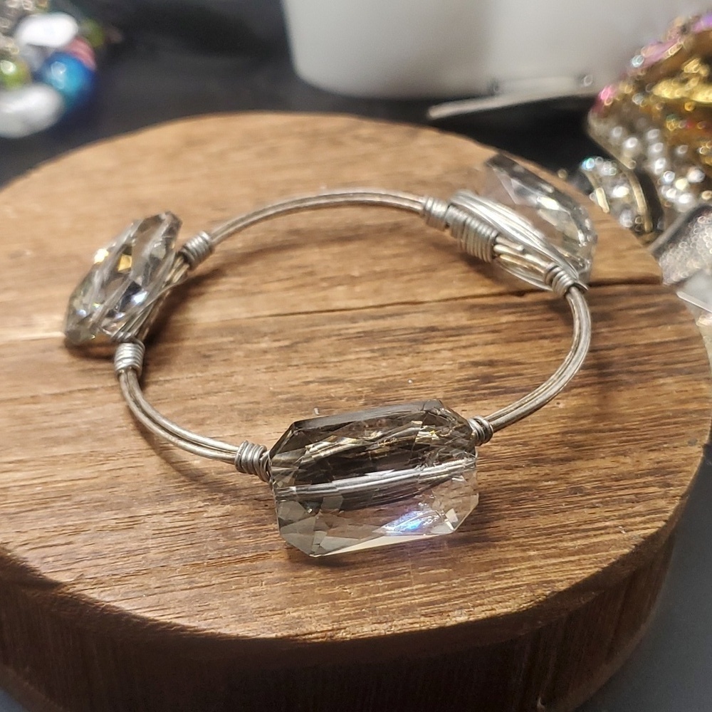 Sterling wrap austrian crystal bracelet B3224